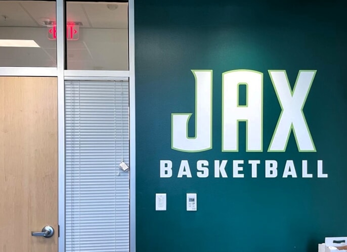 JU Basketball Facility wall wrap